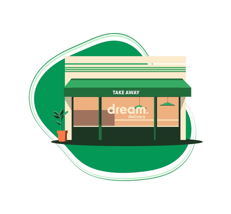 dream delivery take away storefront